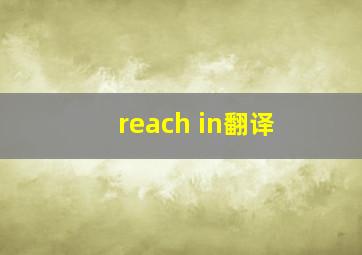 reach in翻译