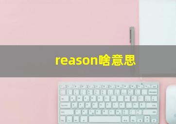 reason啥意思