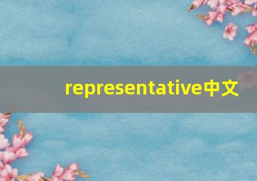 representative中文