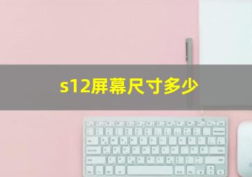 s12屏幕尺寸多少