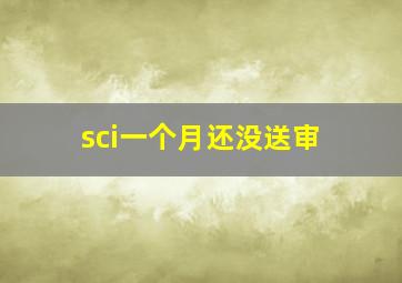 sci一个月还没送审