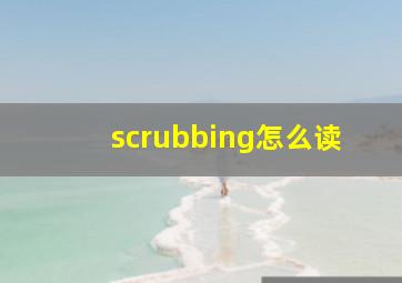 scrubbing怎么读