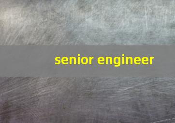 senior engineer