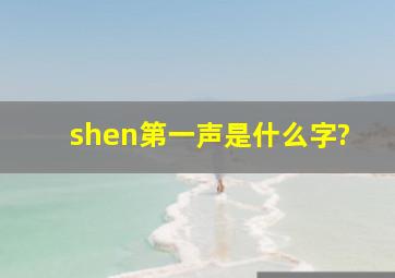 shen第一声是什么字?