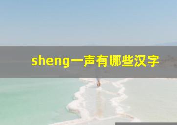 sheng一声有哪些汉字