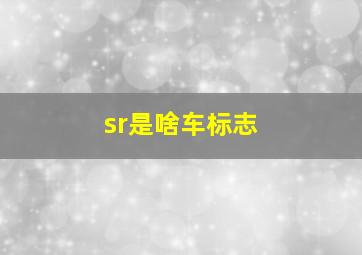 sr是啥车标志