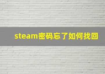 steam密码忘了如何找回