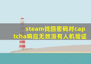 steam找回密码对captcha响应无效没有人机验证