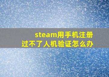 steam用手机注册过不了人机验证怎么办