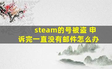 steam的号被盗 申诉完一直没有邮件怎么办