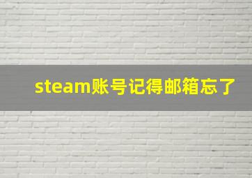 steam账号记得邮箱忘了