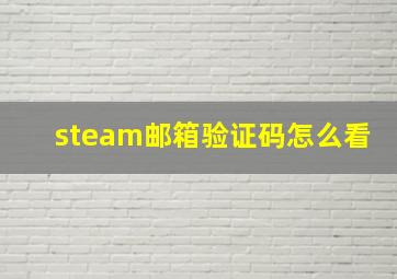 steam邮箱验证码怎么看