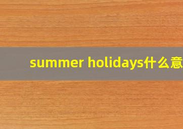 summer holidays什么意思