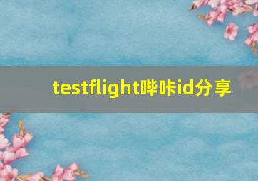 testflight哔咔id分享