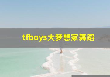 tfboys大梦想家舞蹈