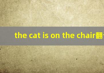 the cat is on the chair翻译