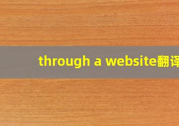 through a website翻译