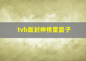 tvb版封神榜雷震子