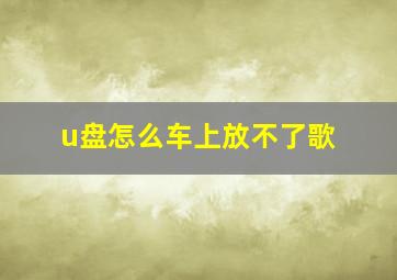 u盘怎么车上放不了歌