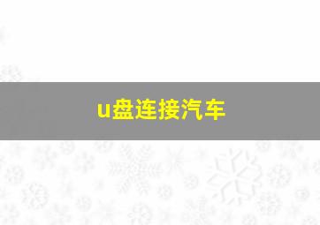 u盘连接汽车