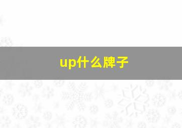 up什么牌子