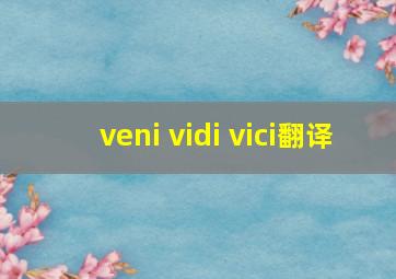 veni vidi vici翻译