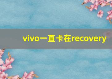 vivo一直卡在recovery