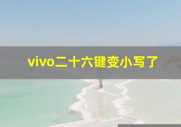 vivo二十六键变小写了