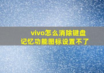 vivo怎么消除键盘记忆功能图标设置不了