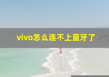 vivo怎么连不上蓝牙了