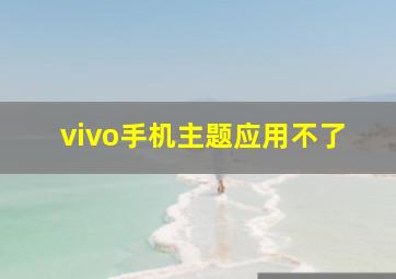 vivo手机主题应用不了