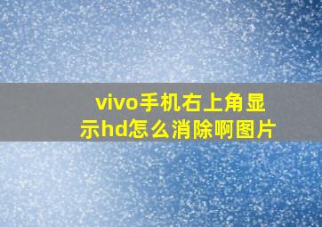 vivo手机右上角显示hd怎么消除啊图片