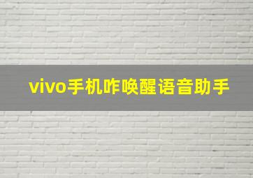 vivo手机咋唤醒语音助手