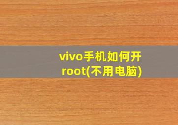 vivo手机如何开root(不用电脑)