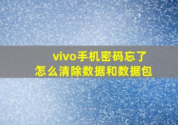 vivo手机密码忘了怎么清除数据和数据包