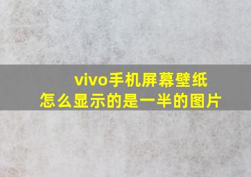 vivo手机屏幕壁纸怎么显示的是一半的图片