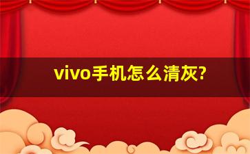 vivo手机怎么清灰?