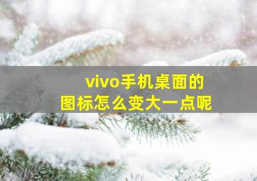 vivo手机桌面的图标怎么变大一点呢