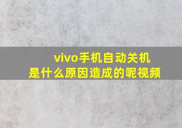 vivo手机自动关机是什么原因造成的呢视频