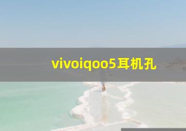 vivoiqoo5耳机孔