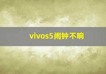 vivos5闹钟不响