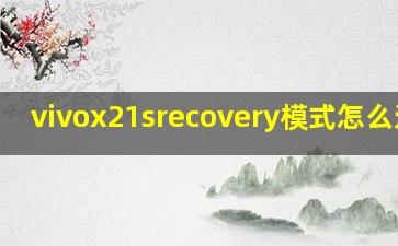 vivox21srecovery模式怎么退出