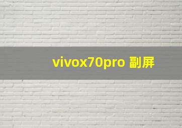 vivox70pro+副屏