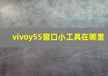 vivoy55窗口小工具在哪里