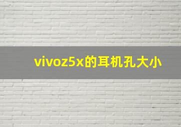 vivoz5x的耳机孔大小