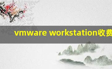 vmware workstation收费标准