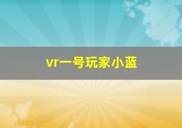 vr一号玩家小蓝