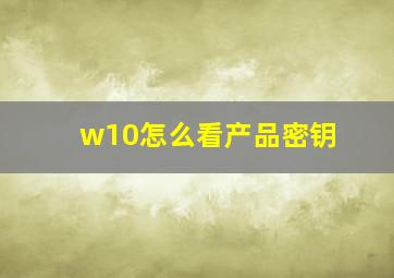 w10怎么看产品密钥