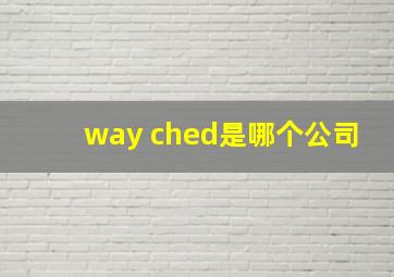 way ched是哪个公司