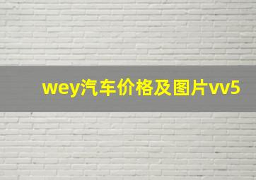 wey汽车价格及图片vv5